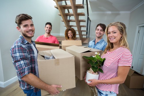 Removal team helping with a local home move in West Heath