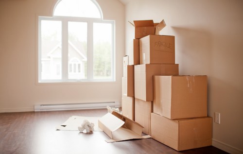 Moving van and belongings loaded for a local West Heath removal