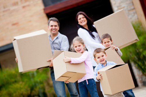 Careful loading of furniture into a removals van
