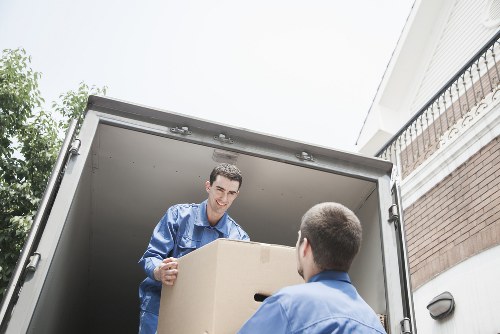 Professional removals team planning access for a West Heath property move