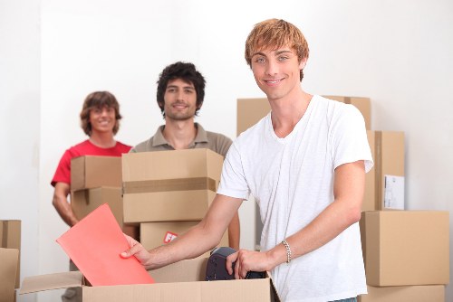 Packed removals van ready for a local move in West Heath