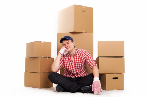 Moving office furniture and equipment in a West Heath business move